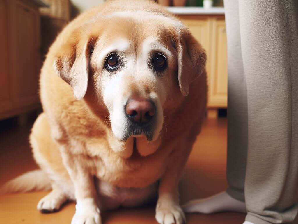 Obese senior dog - Golden Years Paws