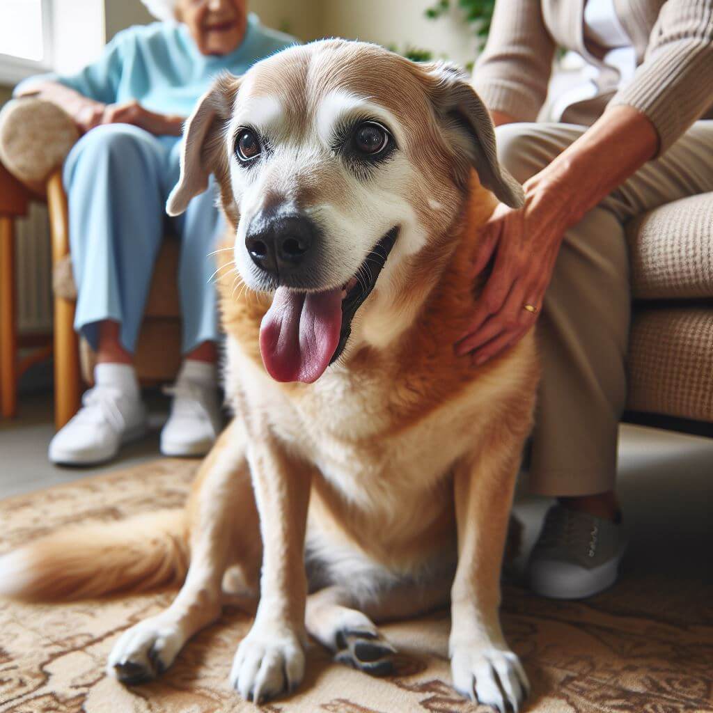 Senior Dog In His Home - Golden Years Paws