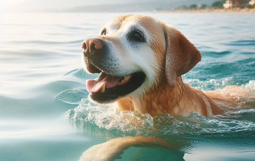 Senior Dog Swimming - Golden Years Paws